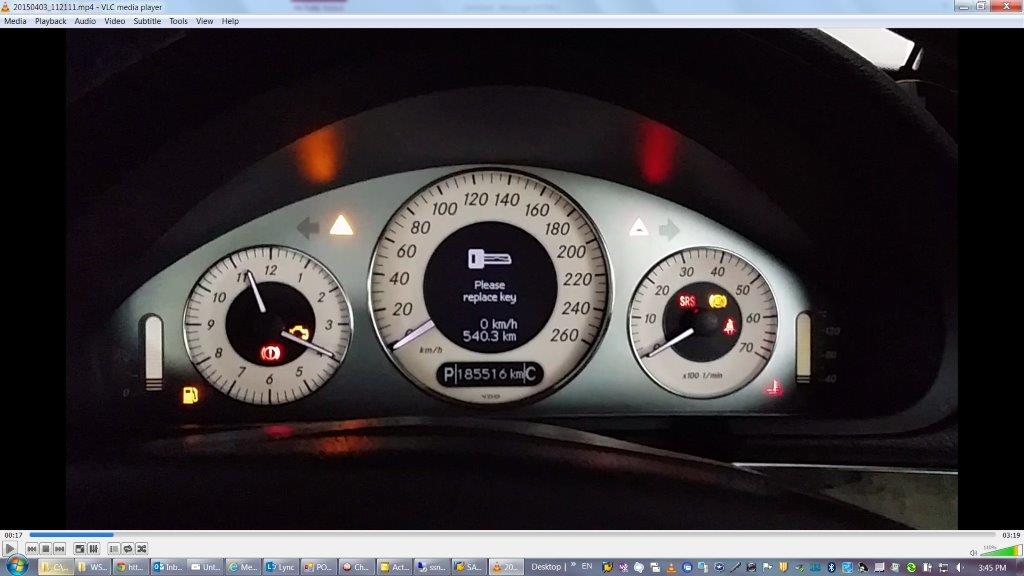 Flashing Dashboard Lights, Replace Key,Key TeachIn in progress Message