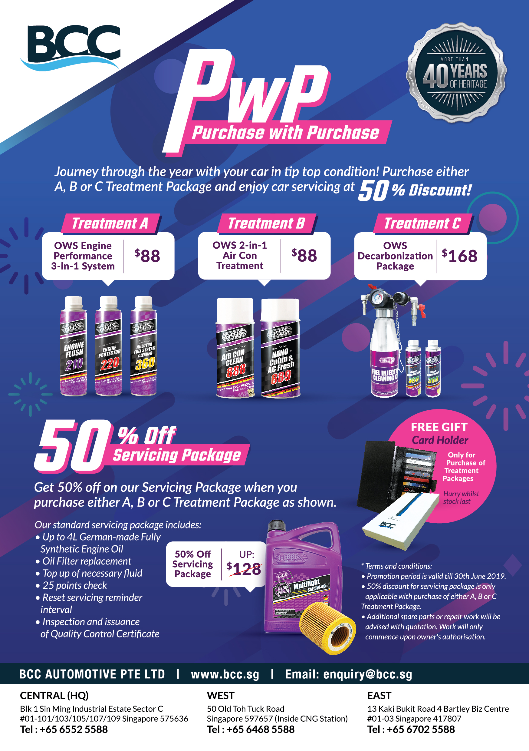 Purchase with Purchase Servicing Packages - BCC Automotive Pte Ltd