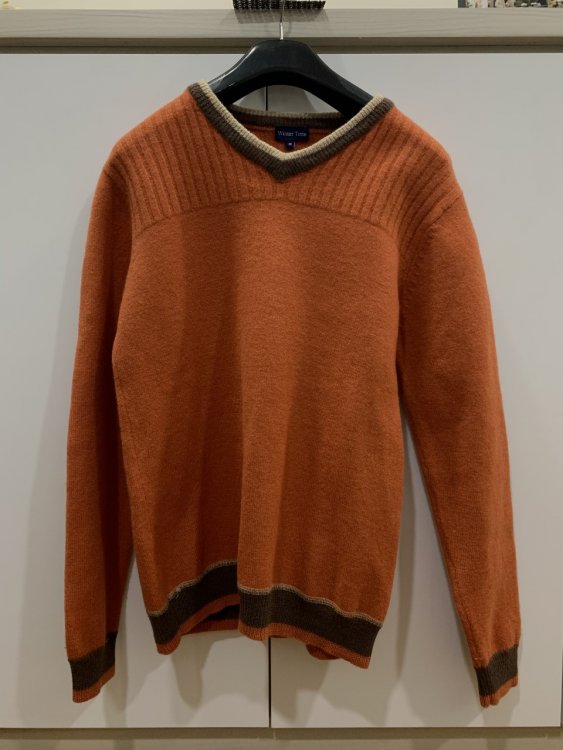 100% Wool Winter Time Orange Long Sleeve 1 of 4.jpg